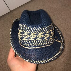Blue Roxy Woven Beach Hat